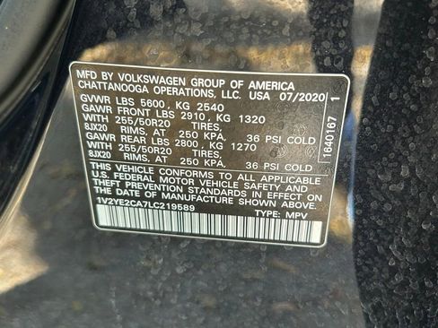 Used 2020 Volkswagen Atlas Cross Sport SE w/ Towing Package FWD image 56