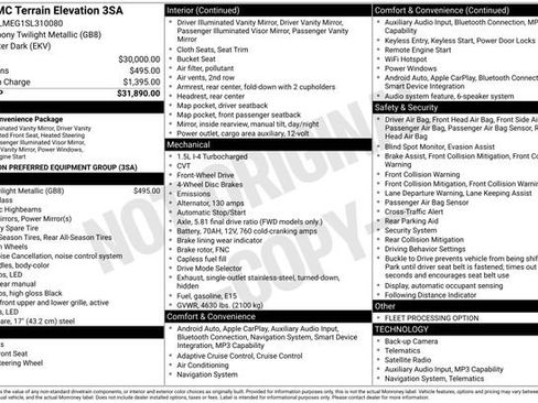 Used 2025 GMC Terrain Elevation FWD image 31