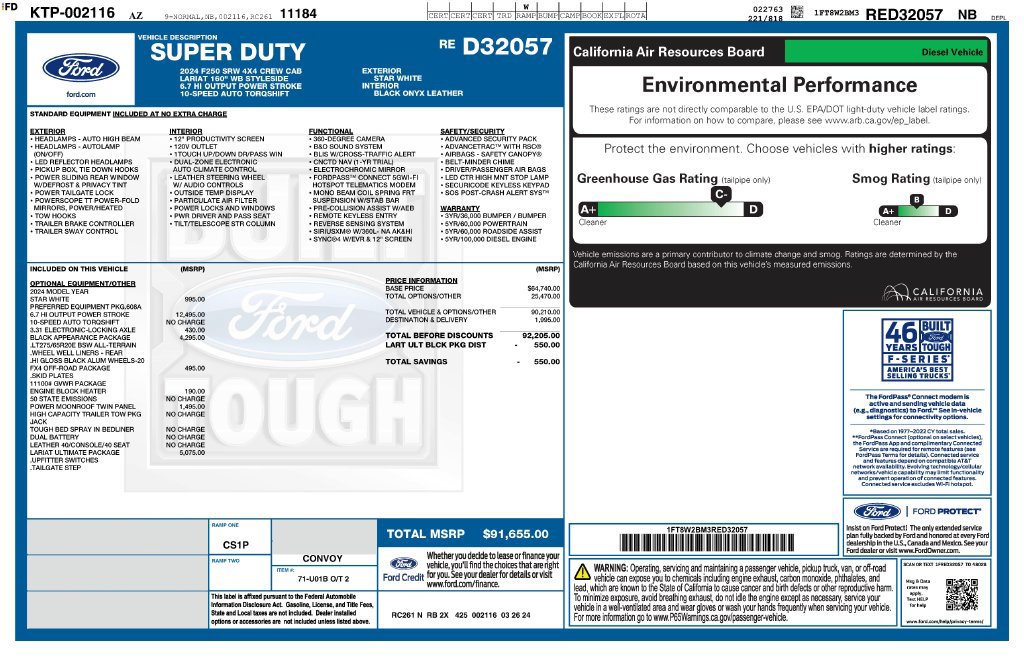 Used 2024 Ford F250 Lariat w/ Lariat Ultimate Package AWD/4WD image 19
