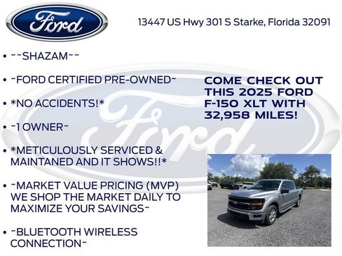 Certified 2025 Ford F150 XLT w/ Equipment Group 301A Standard RWD image 6