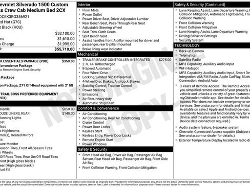 Used 2024 Chevrolet Silverado 1500 Custom Trail Boss w/ LPO, Dark Essentials Package AWD/4WD image 2