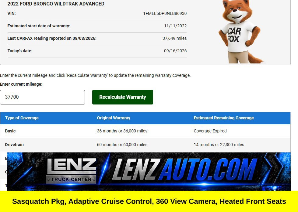 Used 2022 Ford Bronco Wildtrak AWD/4WD image 74