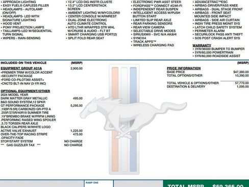 Used 2024 Ford Mustang GT Premium w/ GT Performance Package RWD image 2