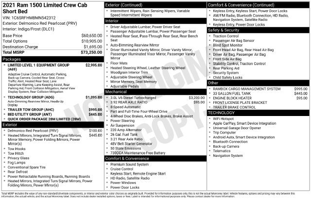 Used 2021 RAM 1500 Limited AWD/4WD image 21