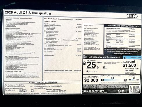 New 2026 Audi Q3 quattro 2.0T AWD/4WD image 16