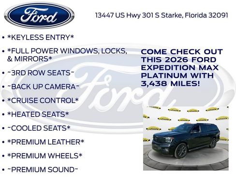 New 2026 Ford Expedition Max Platinum w/ Stealth Appearance Package AWD/4WD image 10