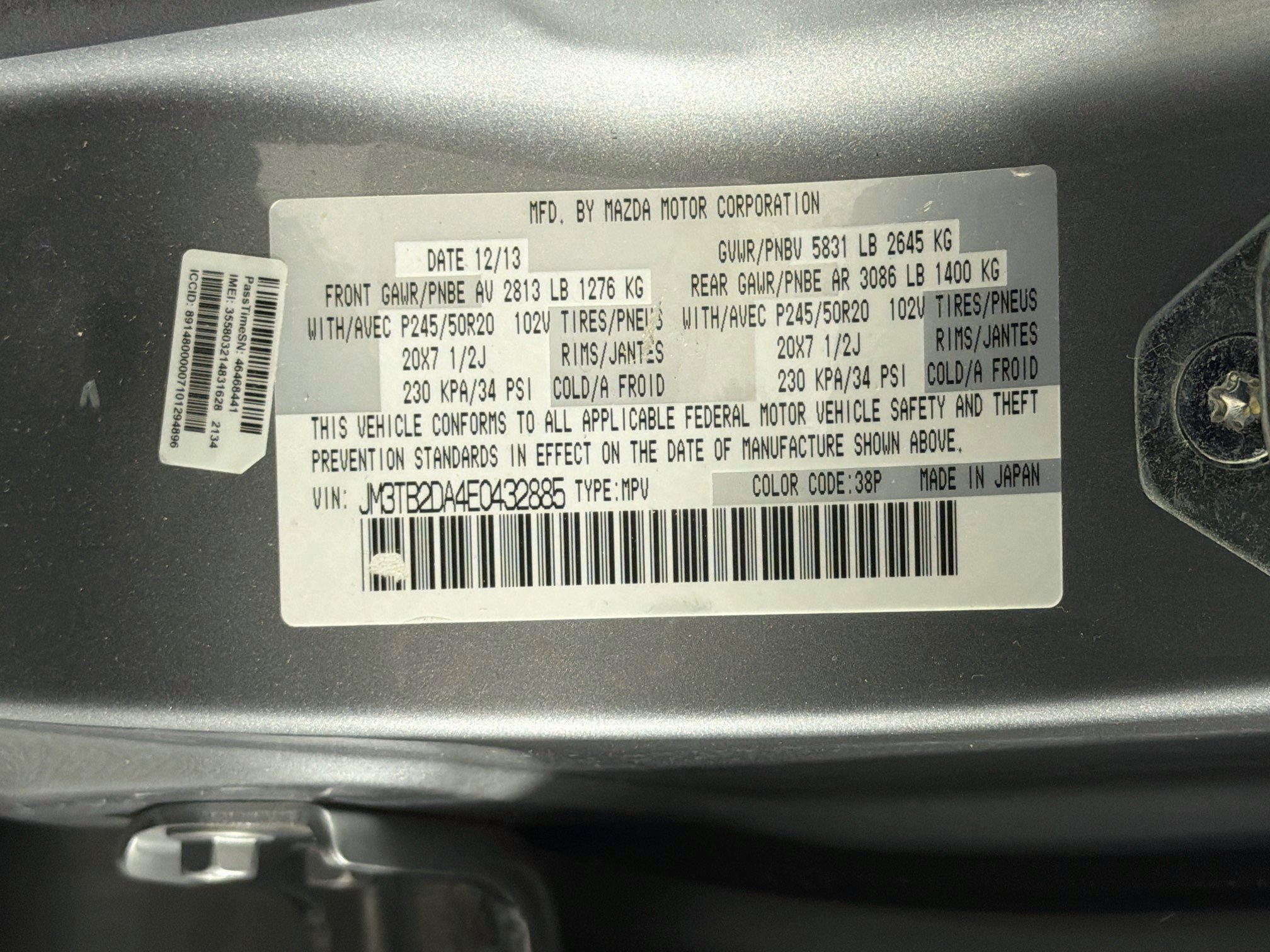 Used 2014 MAZDA CX-9 Grand Touring FWD image 12