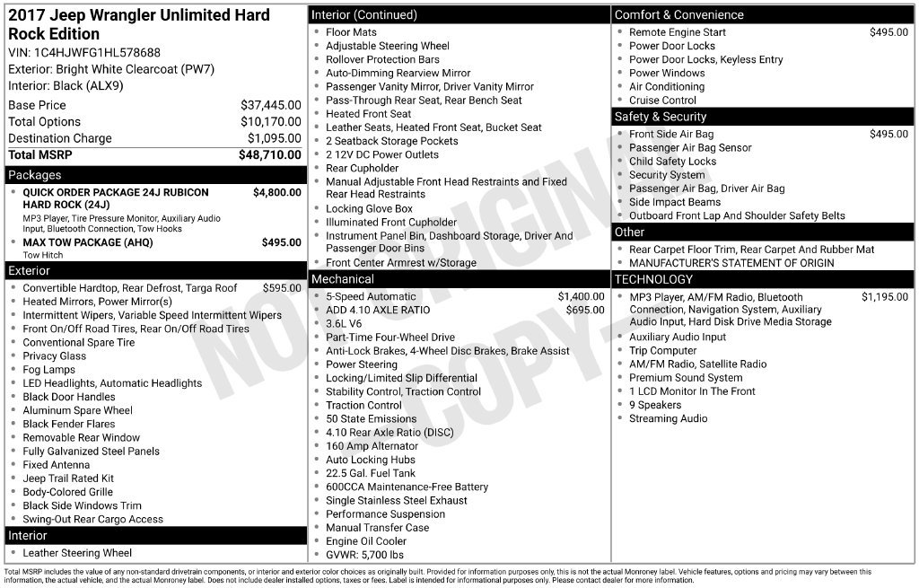 Used 2017 Jeep Wrangler Unlimited Rubicon AWD/4WD image 5