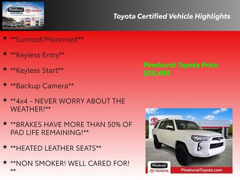 Certified 2020 Toyota 4Runner SR5 Premium w/ Moonroof Package AWD/4WD image 36
