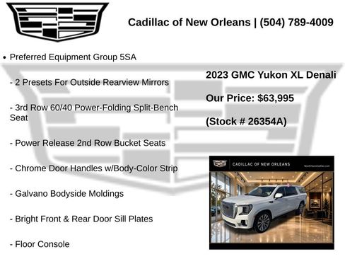 Used 2023 GMC Yukon XL Denali w/ Denali Reserve Package RWD image 7