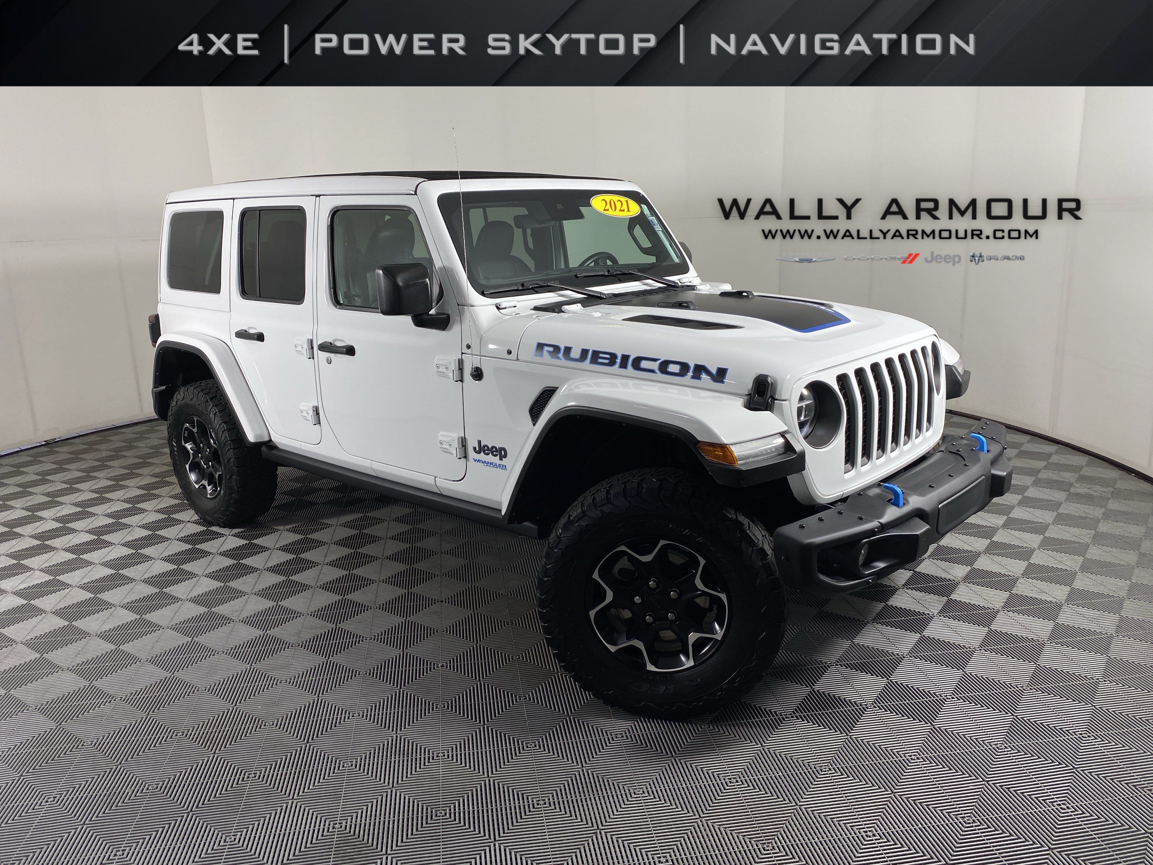 Used 2021 Jeep Wrangler Unlimited Rubicon 4xe w/ Steel Bumper Group AWD/4WD image 1