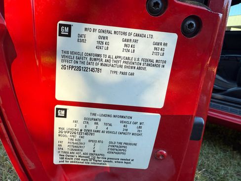 Used 2002 Chevrolet Camaro Z28 w/ SS Performance/Appearance Pkg image 13