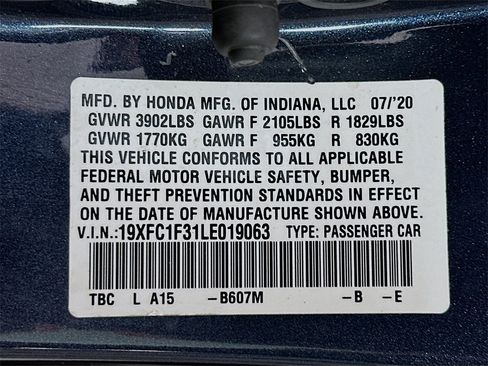 Used 2020 Honda Civic EX image 38