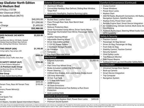 Used 2020 Jeep Gladiator Overland image 15