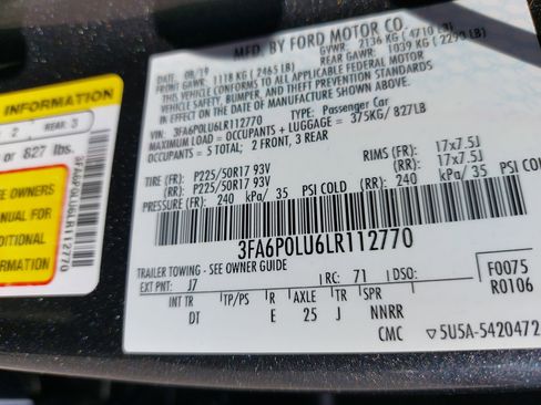 Used 2020 Ford Fusion SE image 38