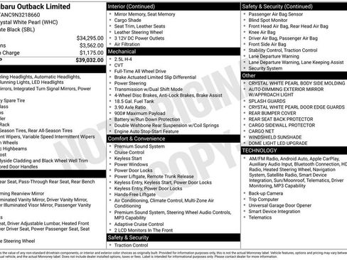 Used 2022 Subaru Outback Limited image 33
