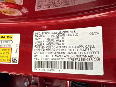 Used 2024 Honda Accord LX image 18