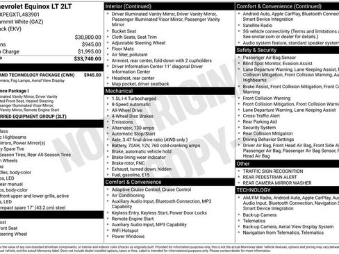 New 2026 Chevrolet Equinox LT w/ Safety and Technology Package AWD/4WD image 4
