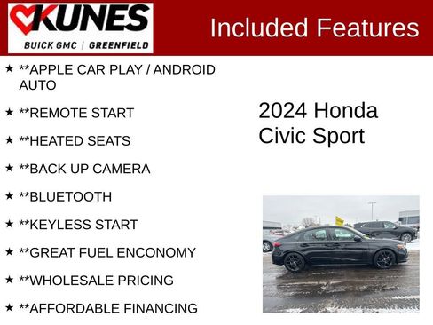 Used 2024 Honda Civic Sport image 2