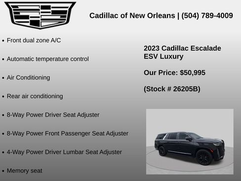 Used 2023 Cadillac Escalade ESV Luxury RWD image 8
