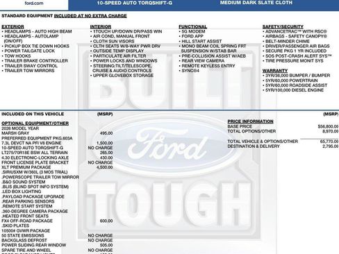 New 2026 Ford F250 XLT w/ XLT Premium Package AWD/4WD image 2