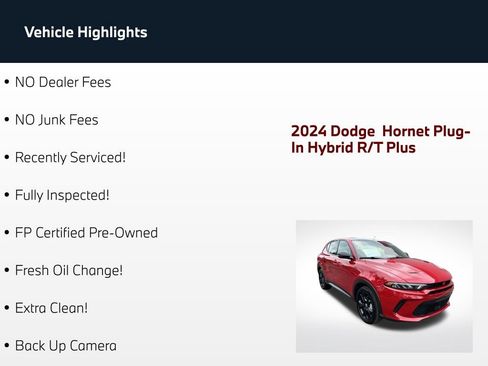 Used 2024 Dodge Hornet R/T Plus w/ R/T Blacktop Package AWD/4WD image 71