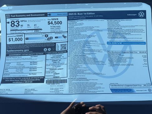 New 2025 Volkswagen ID. Buzz 1st Edition image 3