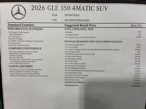 New 2026 Mercedes-Benz GLE 350 4MATIC image 19