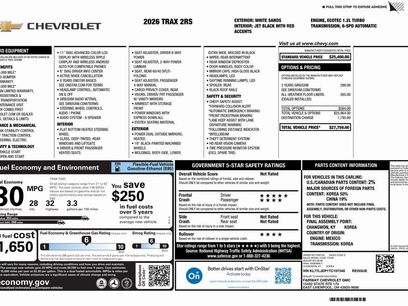 New 2026 Chevrolet Trax RS