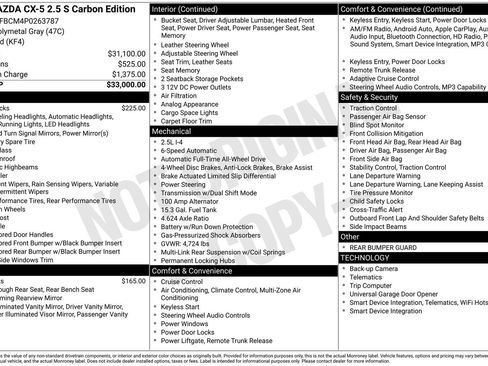 Used 2023 MAZDA CX-5 Carbon Edition AWD/4WD image 17