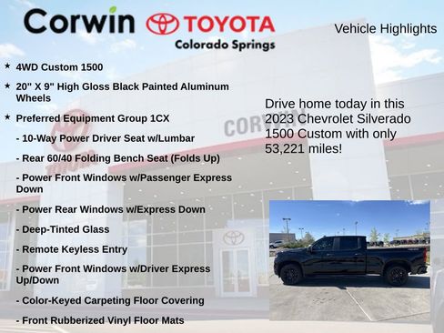 Used 2023 Chevrolet Silverado 1500 Custom AWD/4WD image 6