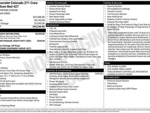 Used 2019 Chevrolet Colorado Z71 w/ Z71 Midnight Edition image 2