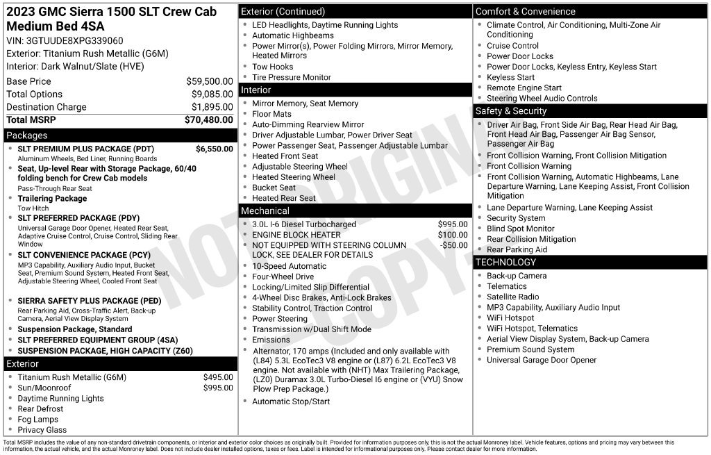 Used 2023 GMC Sierra 1500 SLT w/ SLT Premium Plus Package AWD/4WD image 2