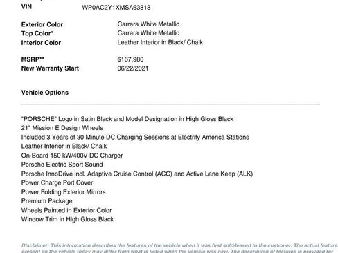 Used 2021 Porsche Taycan Turbo w/ Premium Package image 83