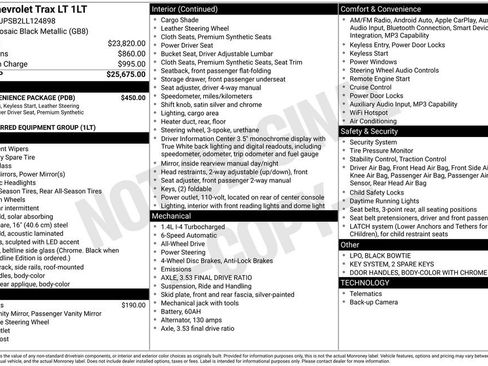 Used 2020 Chevrolet Trax LT w/ LT Convenience Package AWD/4WD image 2