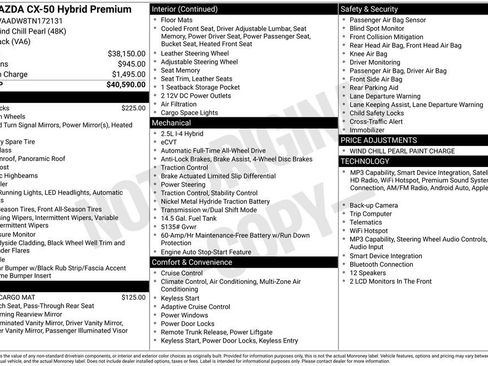 New 2026 MAZDA CX-50 AWD 2.5 Hybrid w/ Premium Pkg image 2