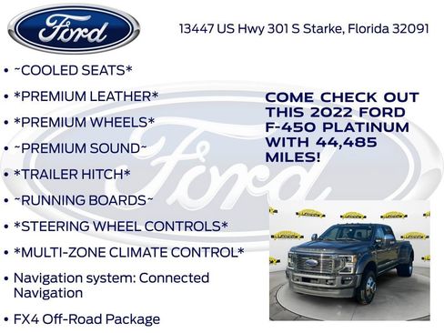 Certified 2022 Ford F450 Platinum w/ FX4 Off-Road Package image 17