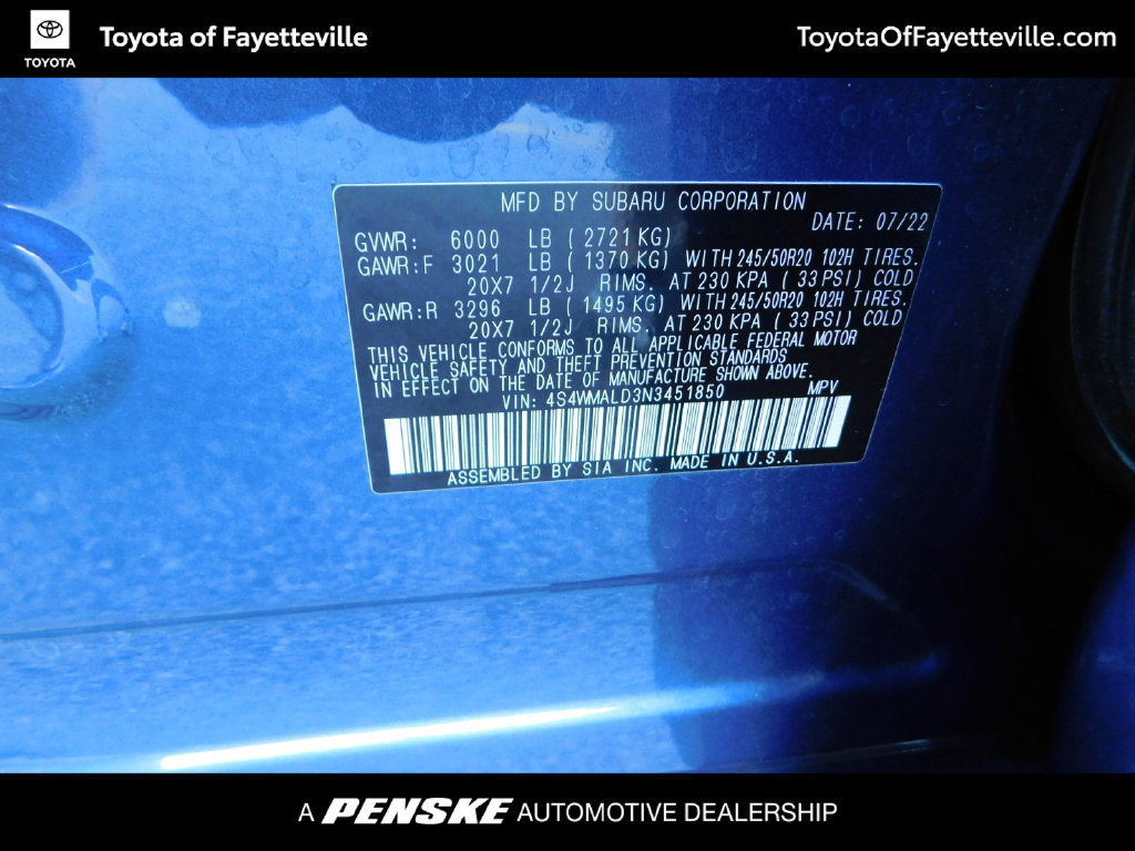 Used 2022 Subaru Ascent Limited w/ Technology Package AWD/4WD image 9