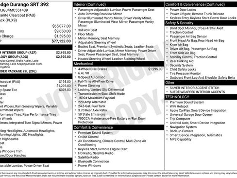 Certified 2021 Dodge Durango SRT w/ Premium Interior Group image 6