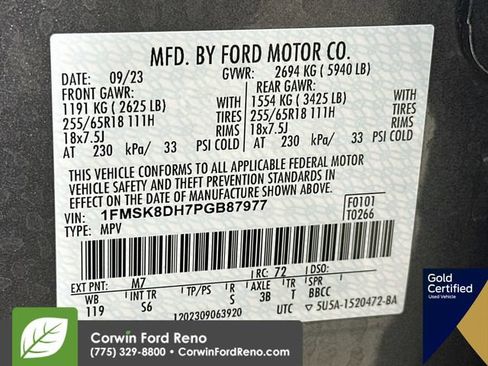 Certified 2023 Ford Explorer XLT w/ Equipment Group 202A AWD/4WD image 35
