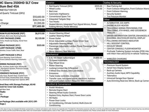 Used 2020 GMC Sierra 2500 SLT w/ SLT Premium Plus Package AWD/4WD image 1
