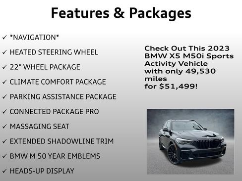 Used 2023 BMW X5 M50i w/ Climate Comfort Package image 4