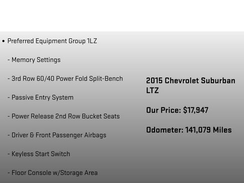 Used 2015 Chevrolet Suburban LTZ AWD/4WD image 6