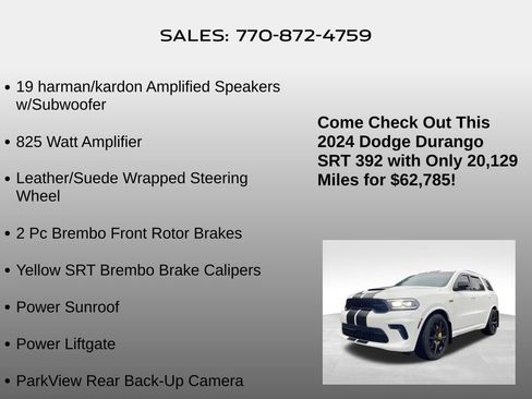 Used 2024 Dodge Durango SRT AWD/4WD image 30