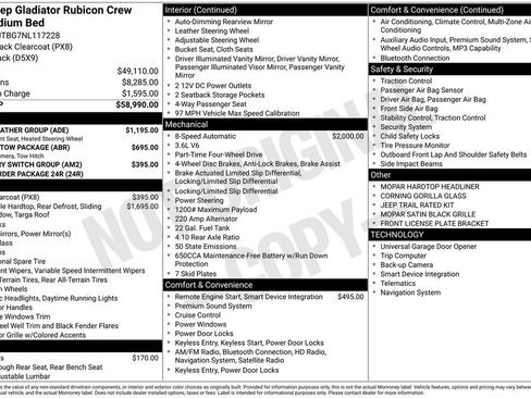 Used 2022 Jeep Gladiator Rubicon w/ Cold Weather Group AWD/4WD image 34