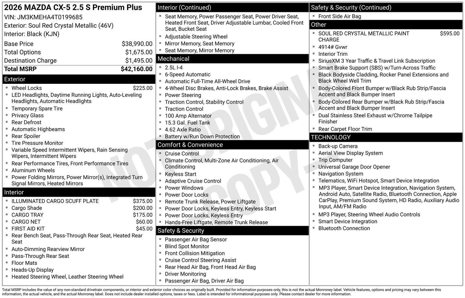 New 2026 MAZDA CX-5 2.5 S w/ Premium Plus Package AWD/4WD image 22