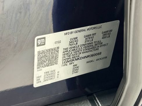 Certified 2022 Chevrolet Tahoe LT AWD/4WD image 25