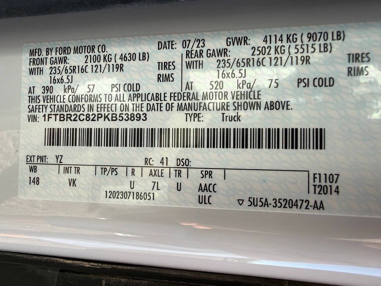 Used 2023 Ford Transit 250 Medium Roof AWD w/ Load Area Protection Package image 40
