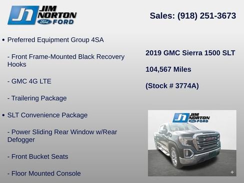 Used 2019 GMC Sierra 1500 SLT AWD/4WD image 17
