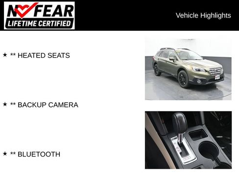Used 2017 Subaru Outback 2.5i Premium w/ Popular Package #2 AWD/4WD image 2